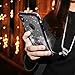 OCYCLONE iPhone Xs Case, iPhone X Case, Cute Glitter Bling Diamond Rhinestone Bumper with Ring Grip Kickstand Protective Thin Girly Pink iPhone Xs Case/iPhone X Case for Women Girl - Black