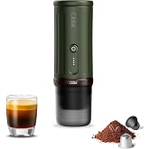 CERA+ PCM03S Portable Espresso Machine, 13500mAh Self-Heating Coffee Maker | 20 Bar Extraction with Up to 8 Cups per Charge, Compatible with NS Pods &amp; Grounds for Camping, Travel &amp; Outdoor Brewing