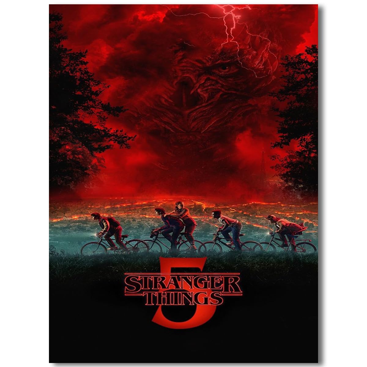 Pauluios Stranger Things Season 5 poster For Fans Kids room Bedroom wall Decor -Movie Stranger Things Posters Canvas Prints Picture For Teen Boy girls Gifts