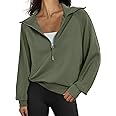 Trendy Queen Womens Oversized Sweatshirts Half Zip Pullover Long Sleeve Quarter Zip Hoodies Teen Girls Fall Y2K Clothes
