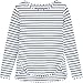Coolibar UPF 50+ Women's Heyday Side Split Shirt - Sun Protective (Medium- White/Navy Stripe)