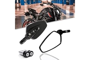 DREAMIZER Motorcycle Bar End Mirrors Universal 7/8" Handle Bar End Rear View Mirror Compatible with Honda Grom,Yamaha,Kawasaki,Ducati,Suzuki