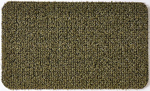 GrassWorx Clean Machine Flair Doormat, 18" x 30", Urban Green (10376434)