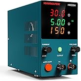HANMATEK DC Power Supply (0-30 V 0-5 A) HM305M Mini Variable Switching Digital Bench Power Supply