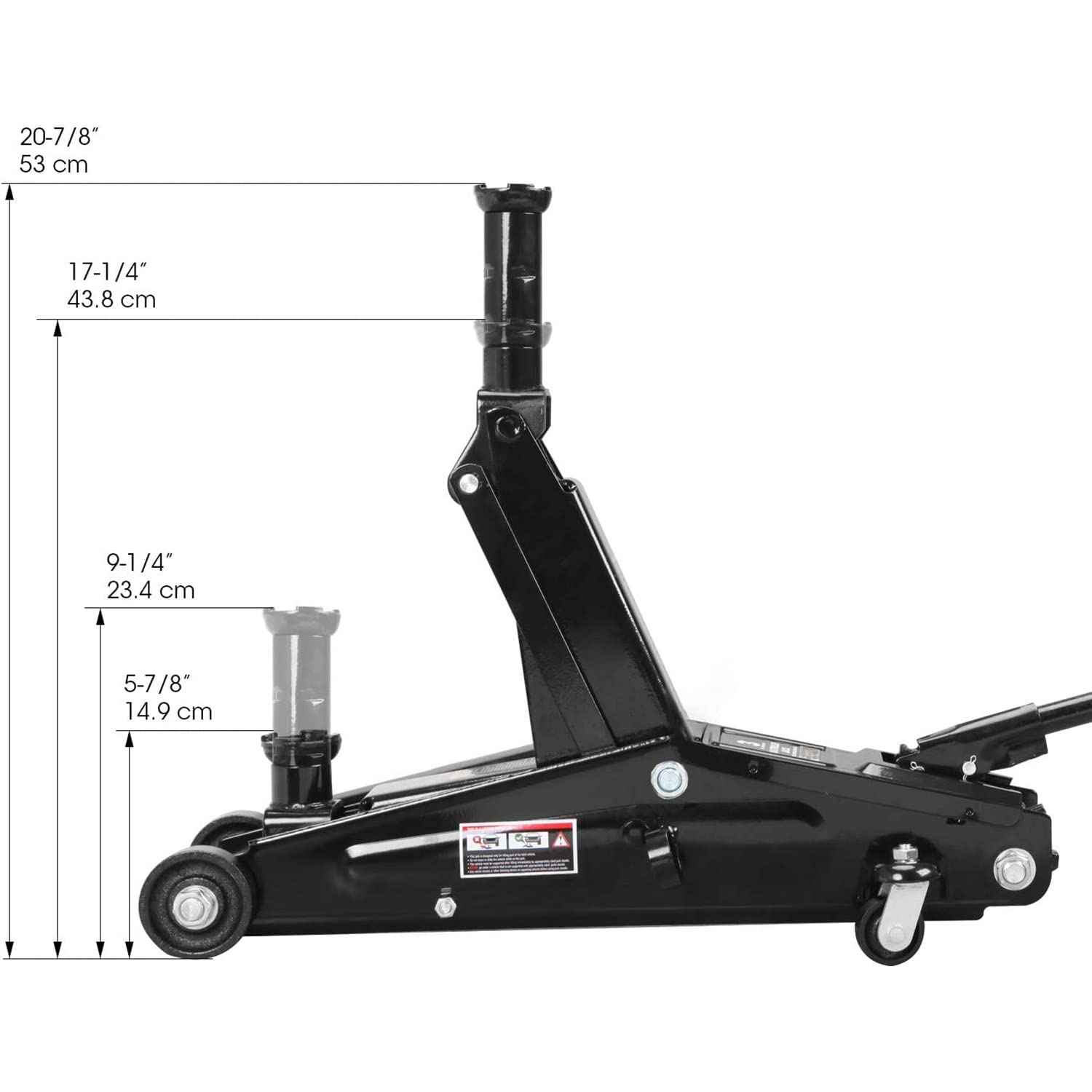 Torin AT83006B Hydraulic Trolley Service/Floor Jack with Extra Saddle (Fits: SUVs and Extended Height Trucks): 3 Ton (6,000 lb) Capacity, Black