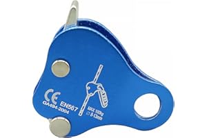 RESQT Climbing Fall Protection Belay Device Ascender Protect Aluminum Magnesium Alloy Rope Grab for Rock Climbing Mountaineering Tree Arborist Expedition Caving Rescue Aerial Work