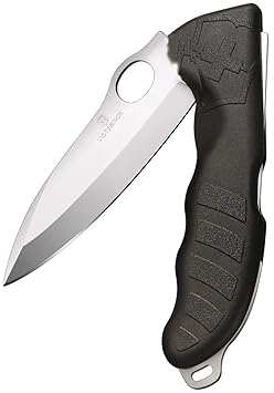 Victorinox Jagdmesser Hunter Pro, Einhand, Scharf, Grosse Feststellklinge, inkl. Kunstleder Gürteletui, Schwarz