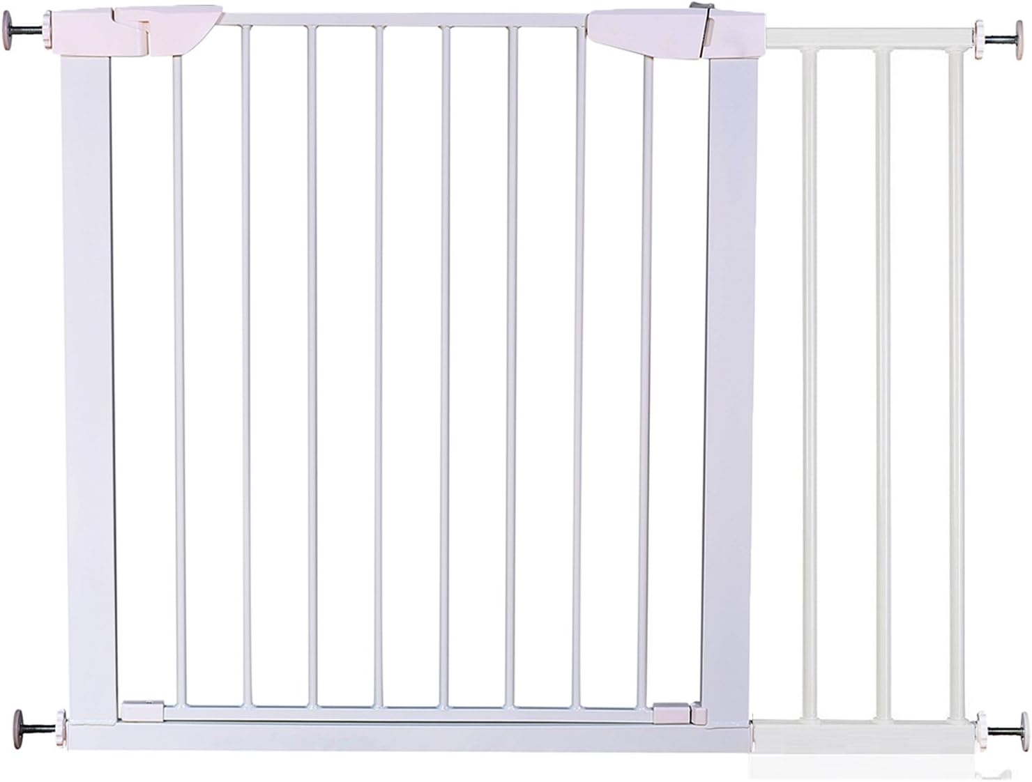 Fairy Baby Easy Walk Thru Metal Baby Gate Pressure Mount Pet Auto Close Child Safety Gate,29.5" Tall,Fit Spaces 51.57"-54.33" (3-7 Days Delivered)