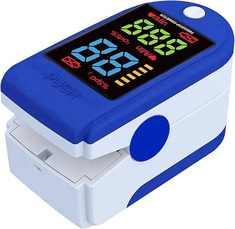 callm Portable Fingertip-Pulse Oximeter, Fingertip Oximeter Oxygen Saturation SpO2 PR-PI Heart-Rate Monitor One-Button Use Accurate Reading for Home School Workplace