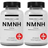 Research Labs 2 Pack Liposomal NMNH (NMN Supplement Alternative) 500mg Per Serving | 120 Capsules (Dihydronicotinamide Mononucleotide) NAD Supplement to Boost NAD+ Levels for Anti Aging