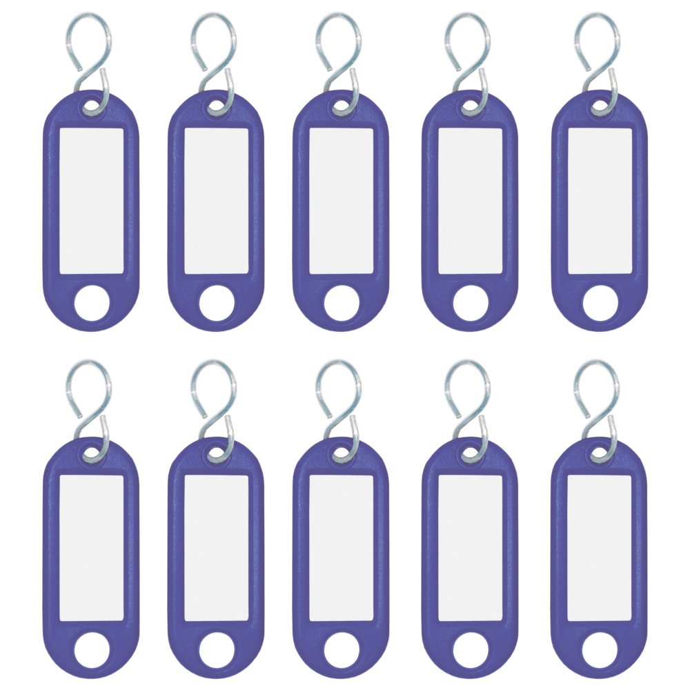 Wedo 262 103403 Key Ring Tag - Blue (Pack of 10)