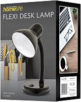 Homelife Classic 35W Flexi Desk Lamp Onyx Black L958BK UK Plug view 4