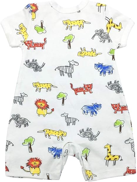 Amazon Co Jp 夏のベビーロンパース子供服ワンピース服コットン半袖ローブ 2 24m ホーム キッチン