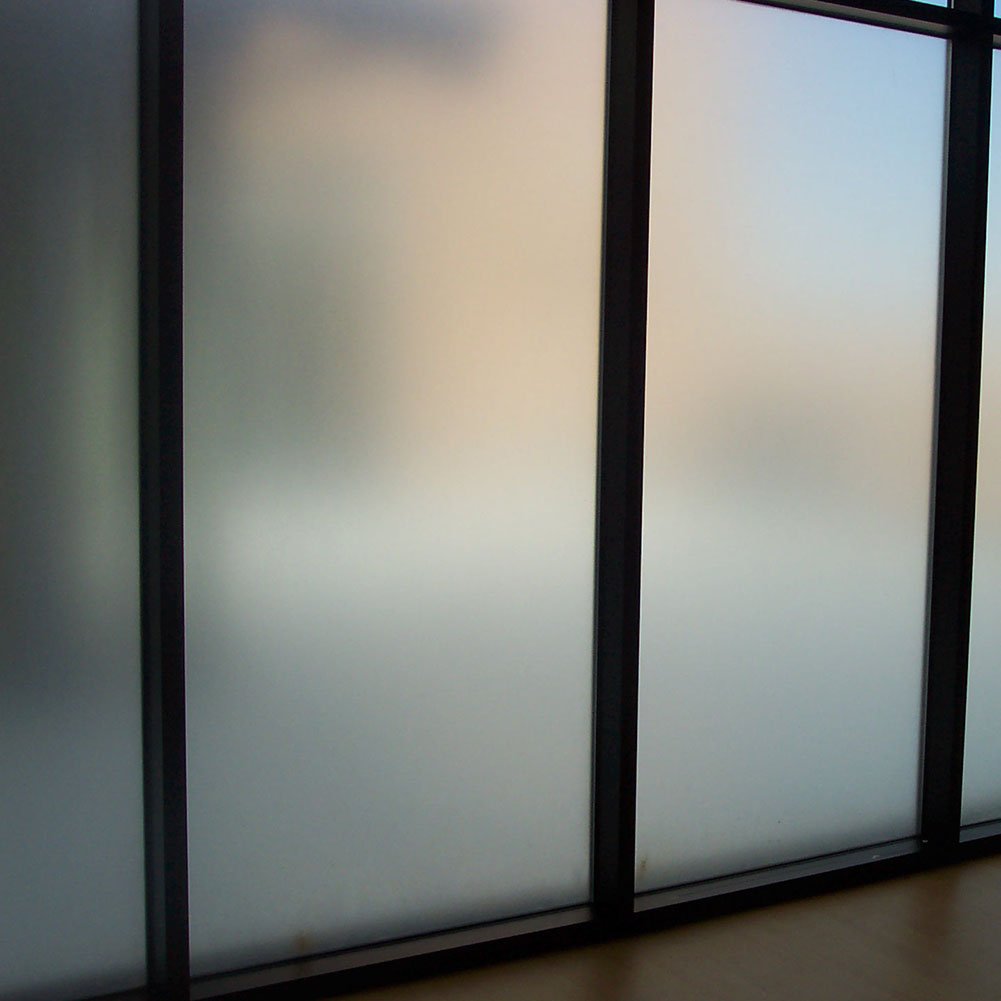 Amposei NonAdhesive Etched Privacy Film For Glass Windows Doors 35.4