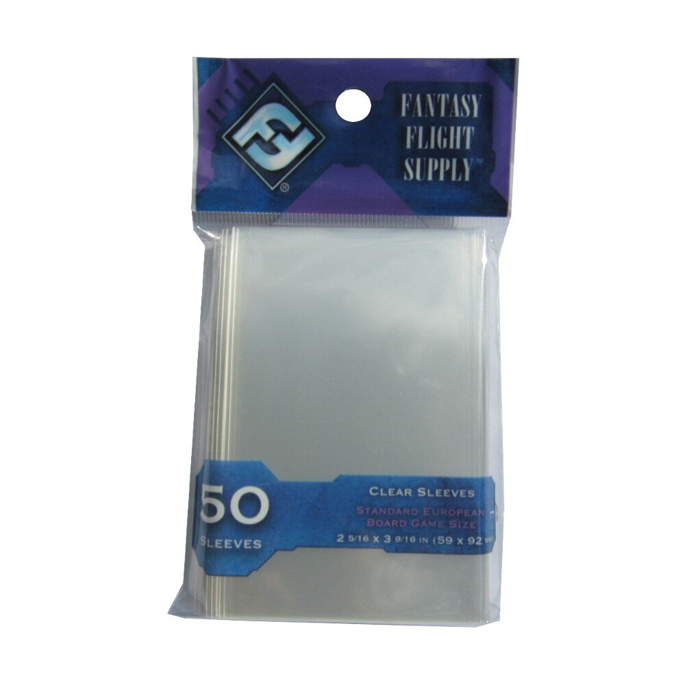500 Fantasy Flight Games Standard European Board Game Size Sleeves - 10 Packs + Box - Brettspiel Hüllen Euro EU - FFS04 59 x 92