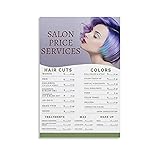JBBGO Beauty Salon Price List Poster Hair Salon