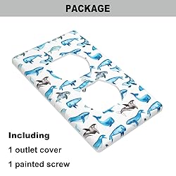 Pznen Ocean Whale Duplex Receptacle Outlet Wall