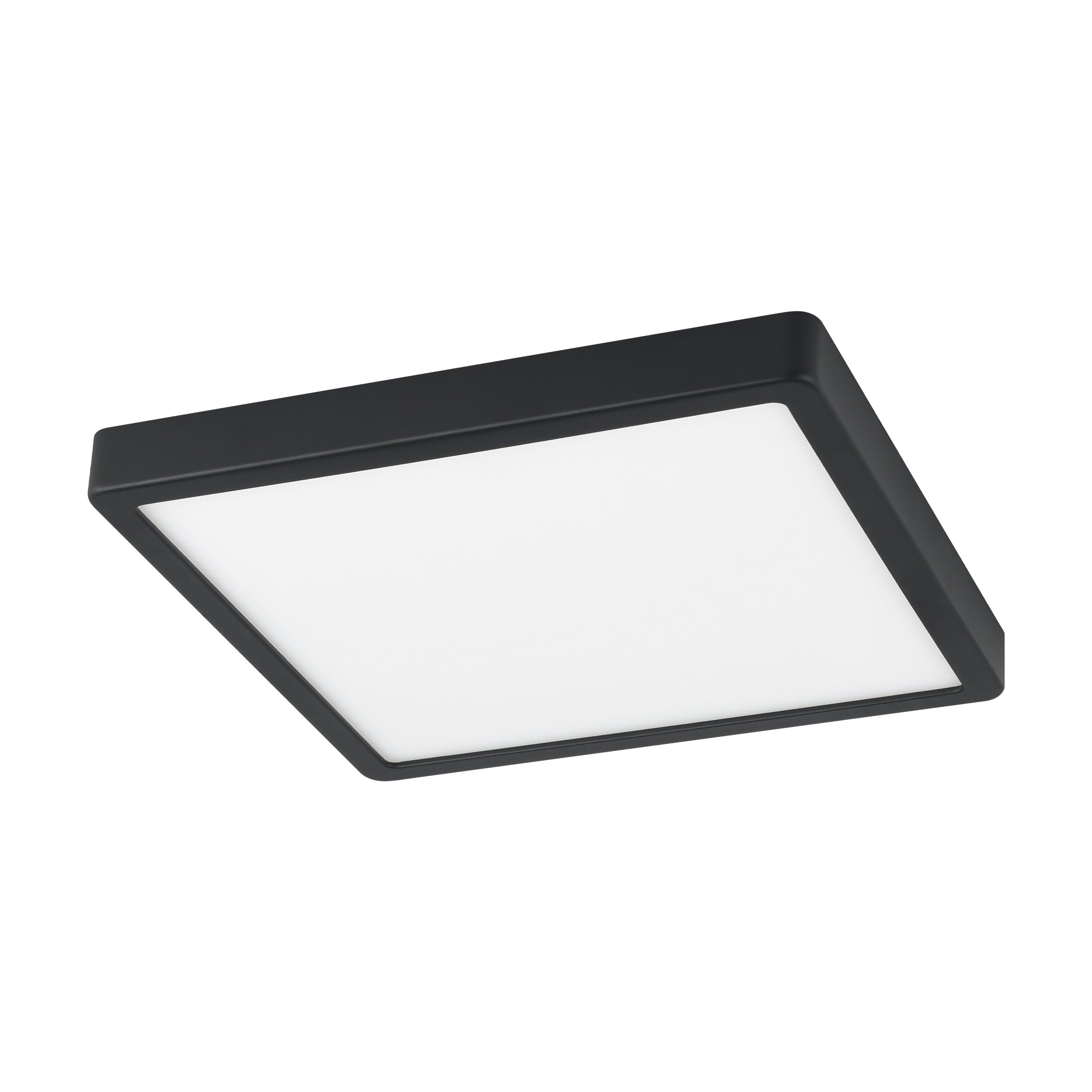 Eglo Connect.z Smart Home LED Ceiling Light Panel Fueva-Z, 11 inches, Zigbee Bathroom Lighting, app and Voice Control, White tunable Lights (Warm - Cool White), Black, IP44
