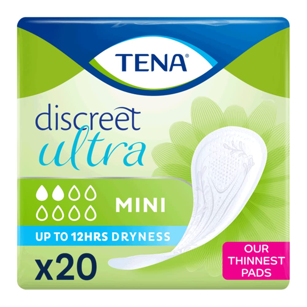 TENA Lady Mini Discreet Towels - 6 x Packs of 20 (120 Towels)