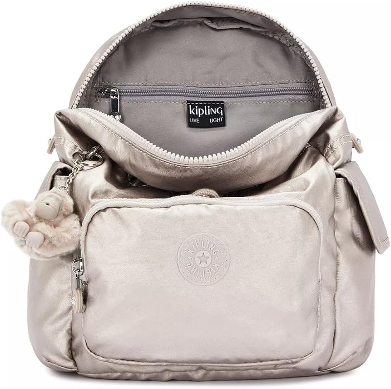 CITY PACK MINI Kleiner Rucksack, Metallic Glow (Silber)