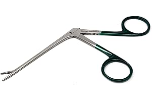 A2Z SCILAB Premium Quality Ear Wax Removing Removal Forceps 3.5" Shank, with Metallic Color Handle, Serrated Jaws (Green)