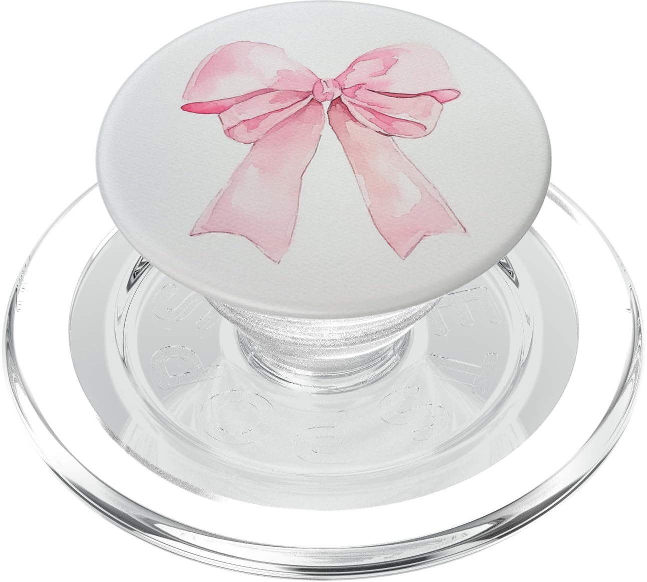 Girly || Watercolour Bow || Coquette || Aesthetic Pink Bow PopSockets PopGrip for MagSafe