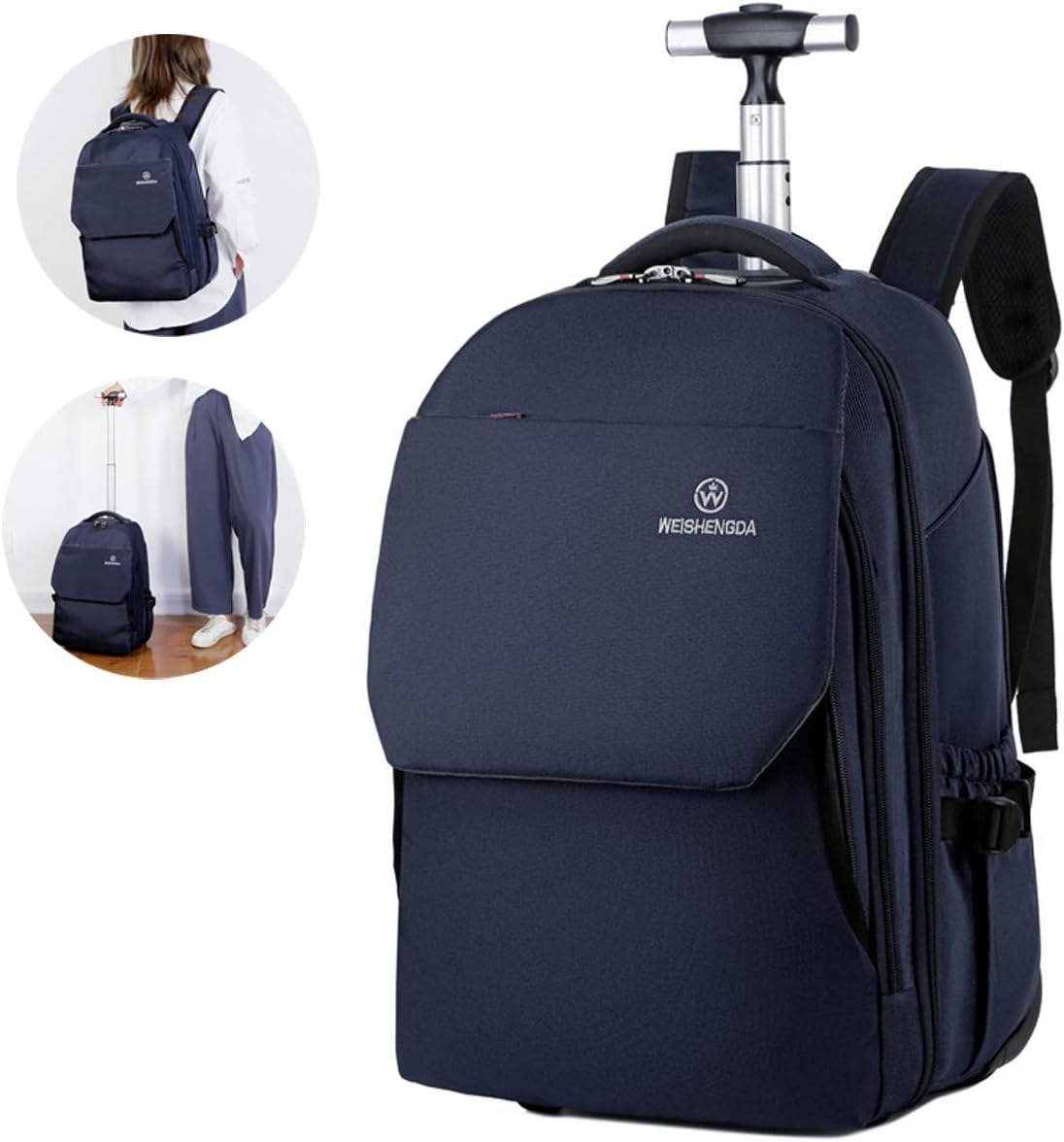 large capacity rolling backpack