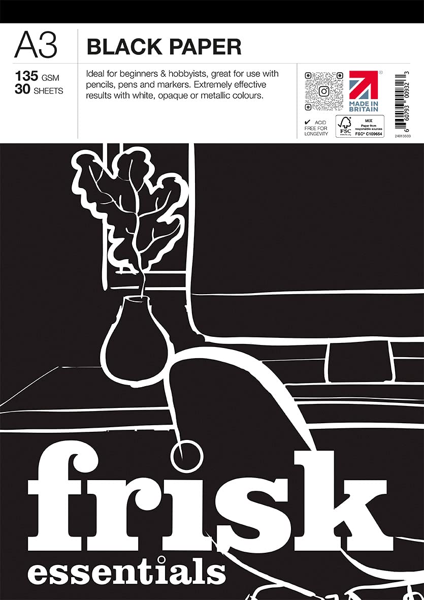 Frisk Essentials Black Paper Pad A3