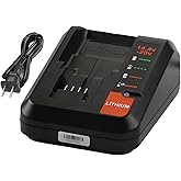 20V Charger Replace for Black and Decker 20V Max Battery Charger BDCAC202B Compatible with Black and Decker 20 Volt Lithium B