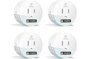 Matter Smart Plug, Homekit Supported, EIGHTREE Smart Outlet Works with Siri, Alexa & Google Home, Matter Smart Home with Remote Control, Timer & Schedule, 2.4G Wi-Fi Only, 4 Pack