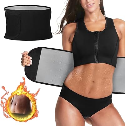ACWOO Waist Trainer for Women Men Adjustable Sauna Sweat Belt