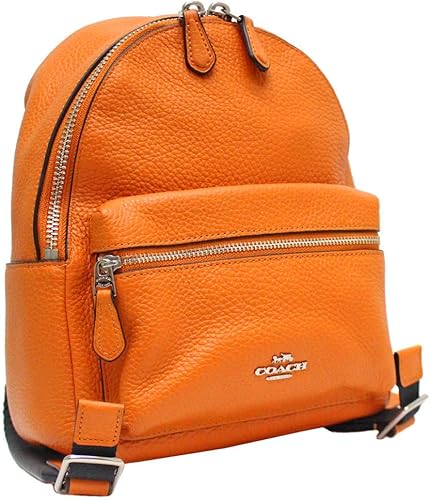 Amazon コーチ Coach F295 リュック デイパック オレンジ ブラック レディース レザー 中古 Coach コーチ リュック バックパック