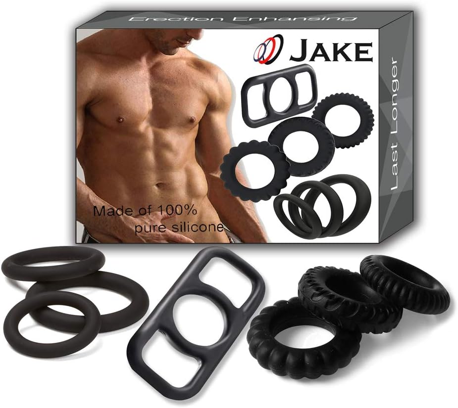 Jakko 7 Different Size - Silicone Exercise Bands - Flexible - Black - Titans
