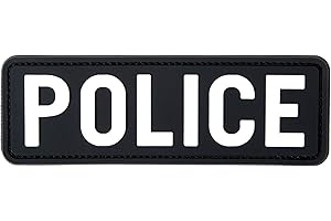 JUJUPUPS PVC Police Patch Hook Fastener Back for MilitaryTactical Vest Combat Plate Carrier Law Enforcement (White, 6X2 inch)