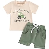 BemeyourBBs Toddler Baby Boy Summer Clothes Funny Letter T Shirt Elastic Waist Pockets Shorts Set 2 Piece Outfit