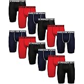 AND1 Mens Boxer Briefs - 12 Pack Platinum Performance Long Leg Boxer Briefs with Pouch - Boxers for Men, 9" Inseam (S-3XL)