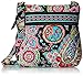 Vera Bradley Women's Cotton Triple Zip Hipster Crossbody Purse, Parisian Paisley, One Size