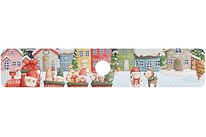 QWTHUM Kitchen Faucet Absorbing Mat Sink Splash Guard Behind Faucet Drip Catcher for Bathroom RV Bar 30x5.4in 1PCS Christmas Village