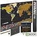 Scratch Off Map of The World - with US States Outlined and Country Flags - Scratcher Included. This Scratch Map/Poster Board is The Perfect Gift for Travelers.