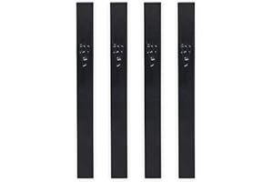 Ateret Judaica 4 Pack Aluminum Mezuzah Case with Finish Black Mat| Fit up to 5" / 12cm Mezuzah Scroll | Easy Peel and Stick (Scroll Not Included) | Waterproof Case Protection