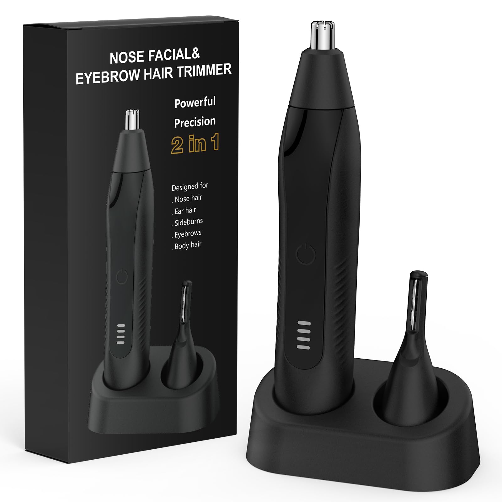 Photo 1 of Setonia Ear and Nose Hair Trimmer for Men Women, Eyebrow and Facial Hair Trimmer with Powerful Motor and Dual-Edge Blades Rechargeable Painless 2 in 1 Metal Trimming Tool