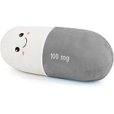 Cervical Neck Roll Pill Pillow, Cylinder Bolster Chill Pillows with Washable Cover, Round Neck Pillows Support for Bed Sleeping, Designed for Head, Neck, Lumbar, Legs Back and Yoga (Grey, M)
