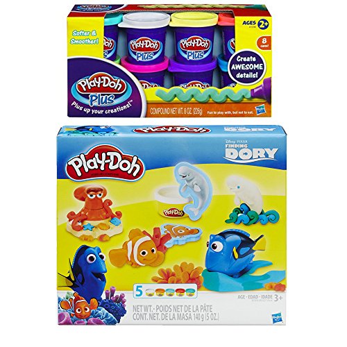 Play-Doh Disney / Pixar Finding Dory Play Set + Play-Doh Plus Compound Bundle