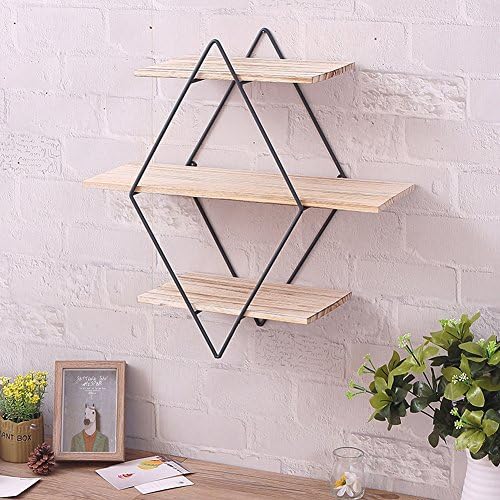 Gentman Iron Shelf Brackets Art Wooden Wall Bookcase Shelving Supporter Bracket Retro Solid Wood Industrial Decorative Wall Coat Hanger