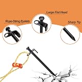 Aoipend Heavy Duty Tree Stakes Kit - 3 Metal Stakes, 40ft Guy Lines view 5