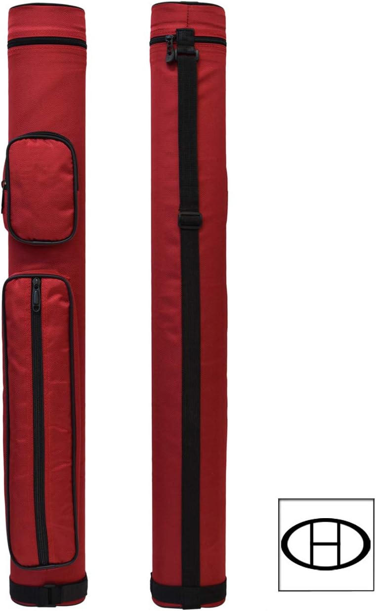 2x2 Hard Oval Pool Cue Billiard Stick Carrying Case (Several Colors Available)