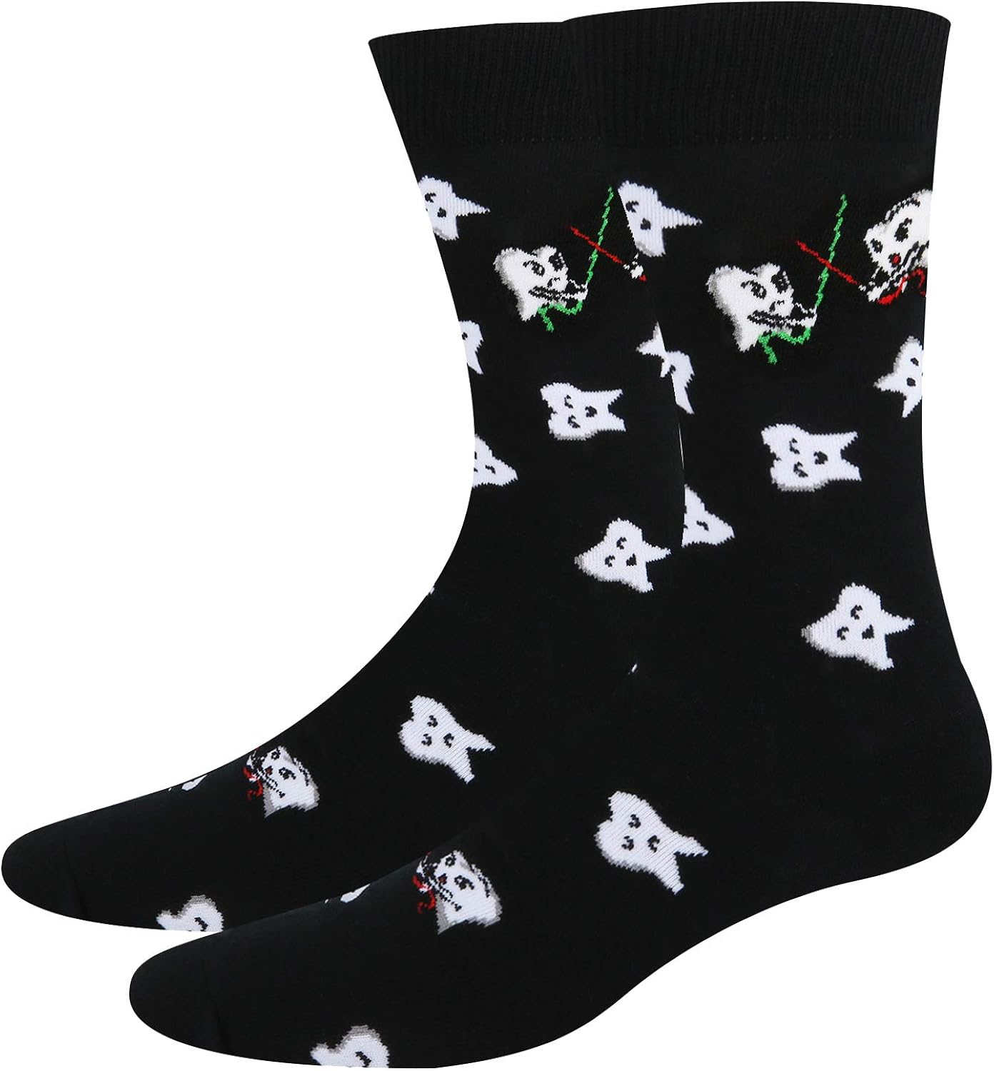 HAPPYPOP Men's Novelty Crazy Dental Funny Happy Teeth Crew Socks