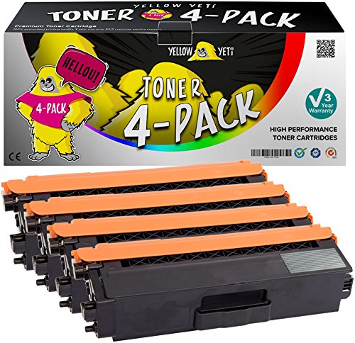 YELLOW YETI 4 Pack TN423 TN-423 Compatible Toner Cartridges for use with Brother HL-L8260CDW HL-L8360CDW HL-L9310CDW MFC-L8690CDW MFC-L8900CDW MFC-L9570CDW DCP-L8410CDW DCP-L8410CDN