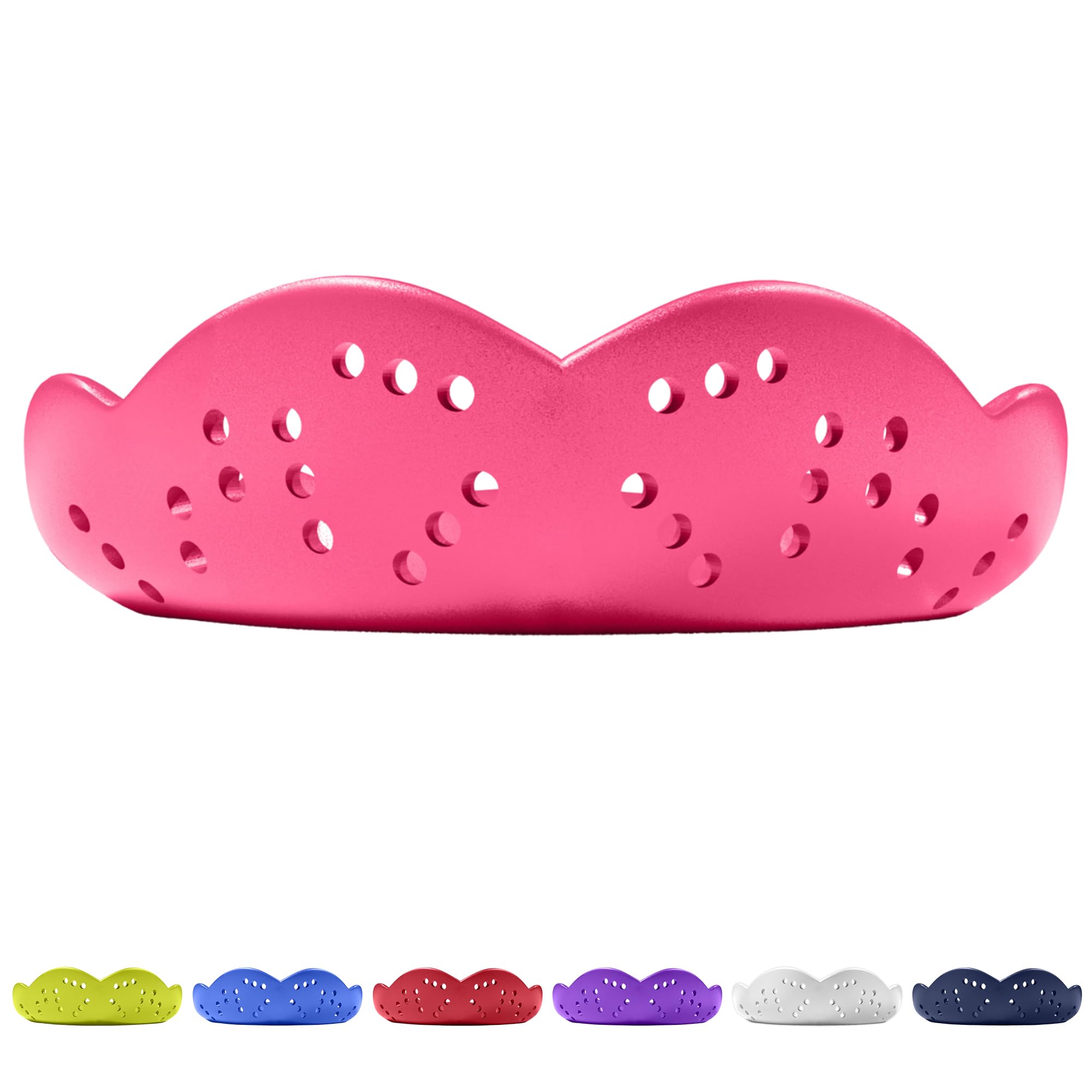 SISU Max Mouthguard - Hot Pink 2.4mm Thick - Custom Fit Adult Gum Shield Rugby, Boxing, MMA & Hockey - Maximum Protection & Remouldable Up to 20 Times, Braces Gum Shield Kids Mouth Guard
