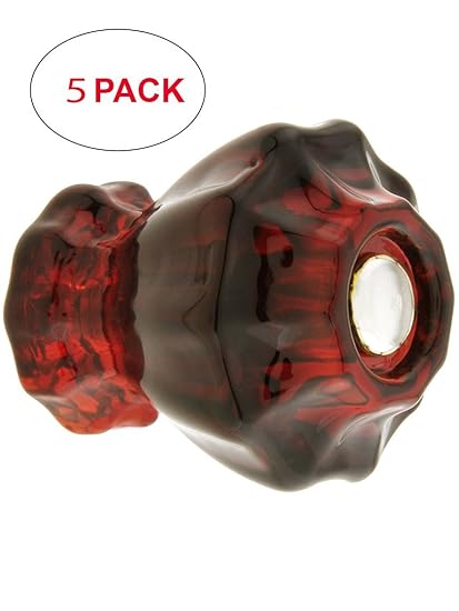 House Of Antique Hardware R 08mh F125rd 5 Medium Fluted Ruby Red